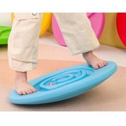 LEAN Toys Deska Równoważąca Sensoryczna Dla Dzieci Piłeczki Kauczukowe 5szt Niebieska