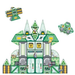 LEAN Toys Klocki Magnetyczne Kosmos Stacja Kosmiczna 4D 66el