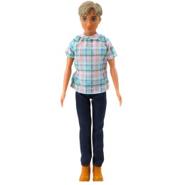 LEAN Toys Lalka Anlily Chłopak Akcesoria Walizka Selfie Stick Okulary Butelka