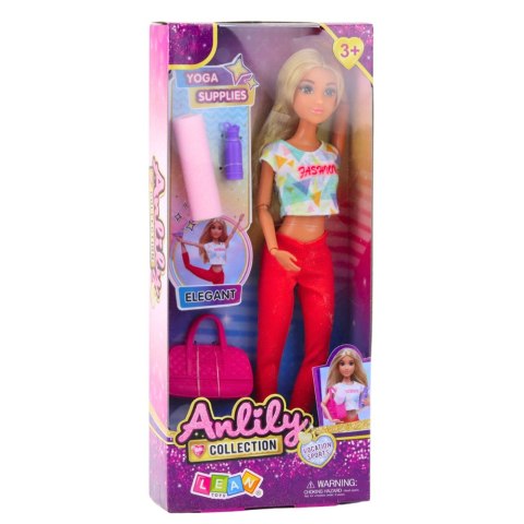LEAN Toys Lalka Anlily Joga Mata Do Ćwiczeń Torba Bidon Ruchome Kończyny LEAN Toys Lalka Anlily Joga Mata Do Ćwiczeń Torba Bidon Ruchome Kończyny