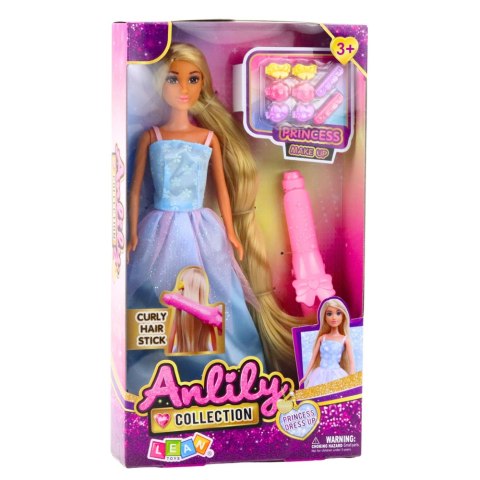 LEAN Toys Lalka Anlily Suknia Balowa Długie Włosy Do Stylizacji Lokówka Spinki LEAN Toys Lalka Anlily Suknia Balowa Długie Włosy Do Stylizacji Lokówka Spinki