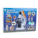 LEAN Toys Mikroskop Edukacyjny LED Powiększenie 1200x Zestaw Naukowy Akcesoria