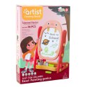 LEAN Toys Tablica Magnetyczna Dwustronna Pingwin Zestaw Gier Akcesoria 56el Różowa