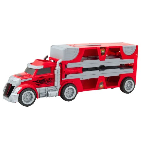 LEAN Toys Zestaw Ciężarówka Rozkładana Z Torem Wyścigowym 6 Autek LEAN Toys Zestaw Ciężarówka Rozkładana Z Torem Wyścigowym 6 Autek