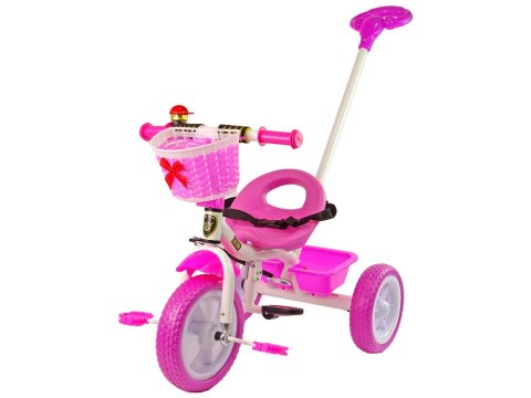 LEAN Trike Rower Trójkołowy PRO100 Różowy Koszyk Koła EVA LEAN Trike Rower Trójkołowy PRO100 Różowy Koszyk Koła EVA