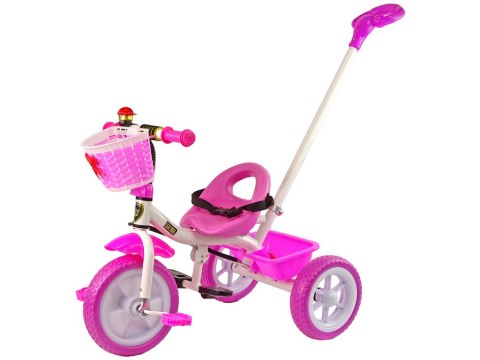 LEAN Trike Rower Trójkołowy PRO100 Różowy Koszyk Koła EVA LEAN Trike Rower Trójkołowy PRO100 Różowy Koszyk Koła EVA