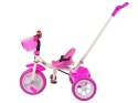 LEAN Trike Rower Trójkołowy PRO100 Różowy Koszyk Koła EVA
