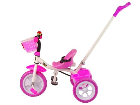 LEAN Trike Rower Trójkołowy PRO100 Różowy Koszyk Koła EVA LEAN Trike Rower Trójkołowy PRO100 Różowy Koszyk Koła EVA