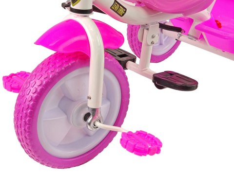 LEAN Trike Rower Trójkołowy PRO100 Różowy Koszyk Koła EVA LEAN Trike Rower Trójkołowy PRO100 Różowy Koszyk Koła EVA