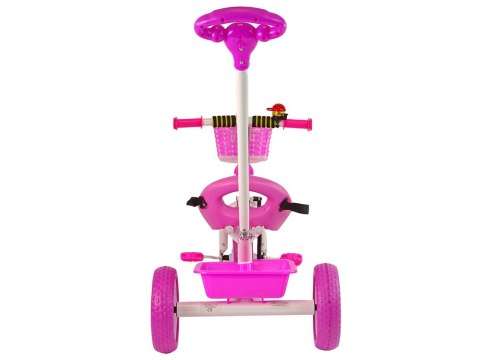 LEAN Trike Rower Trójkołowy PRO100 Różowy Koszyk Koła EVA LEAN Trike Rower Trójkołowy PRO100 Różowy Koszyk Koła EVA
