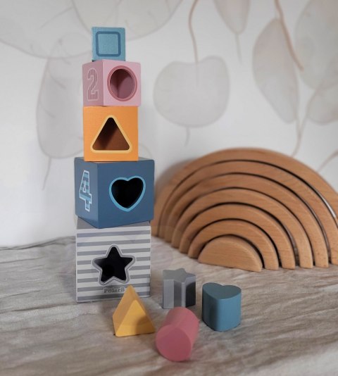 VIGA PolarB Piramidka Układanka edukacyjna Sorter Kostki Klocki VIGA PolarB Piramidka Układanka edukacyjna Sorter Kostki Klocki