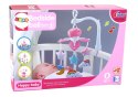 LEAN Toys Karuzela Łóżeczkowa Dla Dzieci Dźwięk Niebo Różowa