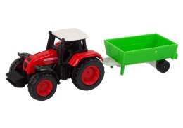 LEAN Toys Zestaw Farma Traktor Przyczepa Krowa 1:64
