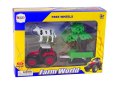 LEAN Toys Zestaw Farma Traktor Przyczepa Krowa 1:64