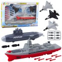 LEAN Toys Zestaw Militarny Statek Łódź Podwodna Myśliwce Pociski