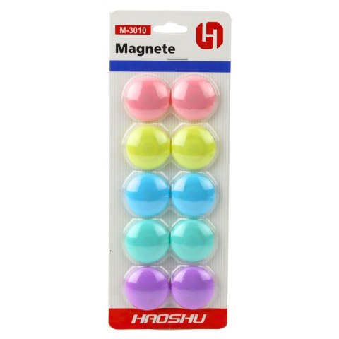 LEAN Zestaw Magnesów Do Tablicy Magnetycznej Kolorowe 10szt 3cm LEAN Zestaw Magnesów Do Tablicy Magnetycznej Kolorowe 10szt 3cm