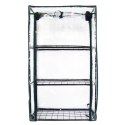LEAN Mini Szklarnia Balkonowa Ogrodowa 3 Półki Metalowe Folia PVC 46 x 24 x 80cm LEAN Mini Szklarnia Balkonowa Ogrodowa 3 Półki Metalowe Folia PVC 46 x 24 x 80cm