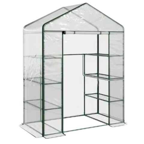 LEAN Mini Szklarnia Balkonowa Ogrodowa 4 Półki Metalowe Folia PVC 195 x 143 x 73cm LEAN Mini Szklarnia Balkonowa Ogrodowa 4 Półki Metalowe Folia PVC 195 x 143 x 73cm