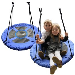 LEAN Sport Huśtawka Ogrodowa Bocianie Gniazdo Dla Dzieci Niebieska 80cm