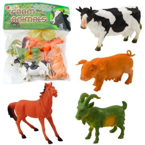LEAN TOYS Zestaw Figurki Zwierzęta Gospodarskie Farmerskie Koza Koń Krowa Świnia 4szt. LEAN TOYS Zestaw Figurki Zwierzęta Gospodarskie Farmerskie Koza Koń Krowa Świnia 4szt.