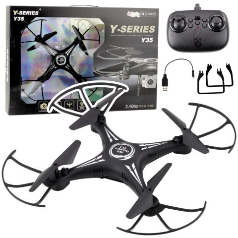 LEAN Toys Dron Y-35 Zdalnie Sterowany Lekki Żyroskop Obrót 360° Czarny LEAN Toys Dron Y-35 Zdalnie Sterowany Lekki Żyroskop Obrót 360° Czarny