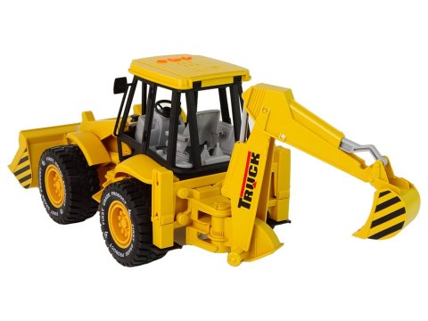 LEAN Toys Koparka Traktor Z Napędem Frykcyjnym Dźwięk Żółta LEAN Toys Koparka Traktor Z Napędem Frykcyjnym Dźwięk Żółta