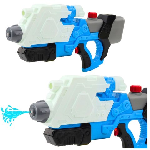 LEAN Toys Pistolet Karabin Na Wodę Pompowany Mechanicznie Bialo-Niebieski 650ml LEAN Toys Pistolet Karabin Na Wodę Pompowany Mechanicznie Bialo-Niebieski 650ml