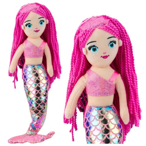 LEAN Toys Pluszowa Syrenka Przytulanka Holograficzny Ogon Różowa 48cm LEAN Toys Pluszowa Syrenka Przytulanka Holograficzny Ogon Różowa 48cm