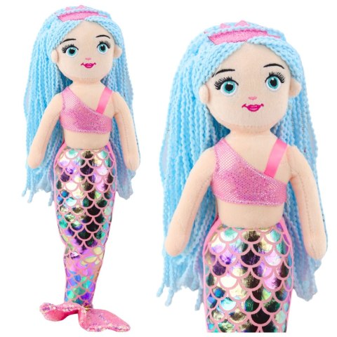 LEAN Toys Pluszowa Syrenka Przytulanka Holograficzny Ogon Różowo-Niebieska 48cm LEAN Toys Pluszowa Syrenka Przytulanka Holograficzny Ogon Różowo-Niebieska 48cm
