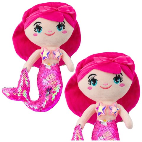 LEAN Toys Pluszowa Syrenka Przytulanka Ogon W Cekiny Różowa 30cm LEAN Toys Pluszowa Syrenka Przytulanka Ogon W Cekiny Różowa 30cm