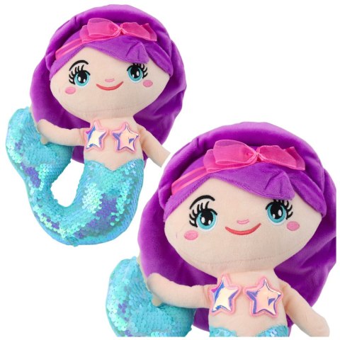 LEAN Toys Pluszowa Syrenka Przytulanka Ogon W Cekiny Turkusowa 28cm LEAN Toys Pluszowa Syrenka Przytulanka Ogon W Cekiny Turkusowa 28cm