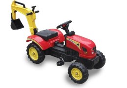 LEAN CARS Traktor z Łyżką czerwony Pedały