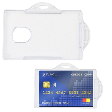 LEAN Etui Poziome Na Identyfikator Karty Twardy Plastik Przeźroczyste LEAN Etui Poziome Na Identyfikator Karty Twardy Plastik Przeźroczyste