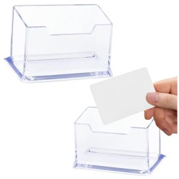 LEAN Pojemnik Na Wizytówki Przeźroczysty Transapentny Plastikowy 11cm