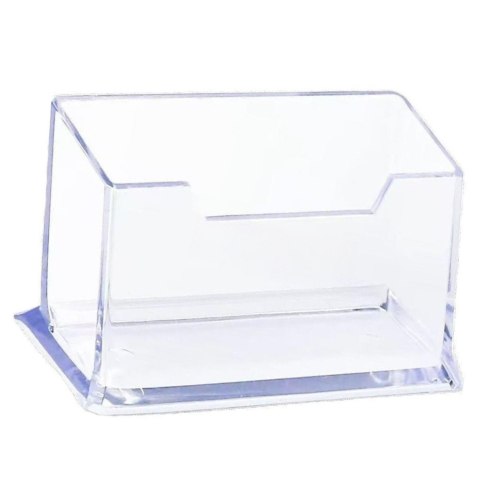 LEAN Pojemnik Na Wizytówki Przeźroczysty Transapentny Plastikowy 11cm LEAN Pojemnik Na Wizytówki Przeźroczysty Transapentny Plastikowy 11cm