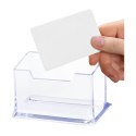 LEAN Pojemnik Na Wizytówki Przeźroczysty Transapentny Plastikowy 11cm LEAN Pojemnik Na Wizytówki Przeźroczysty Transapentny Plastikowy 11cm