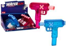 LEAN TOYS Mały Pistolet Na Wodę Przeźroczysty Niebieski Różowy