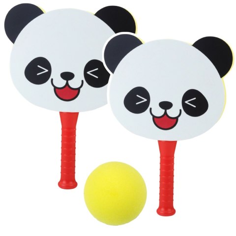 LEAN TOYS Paletki Paletki Do Gry Odbijania Miękkie Piankowe Panda LEAN TOYS Paletki Paletki Do Gry Odbijania Miękkie Piankowe Panda