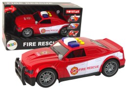 LEAN Toys Auto Straż Pożarna 1:14 Światła Dźwięki Czerwone