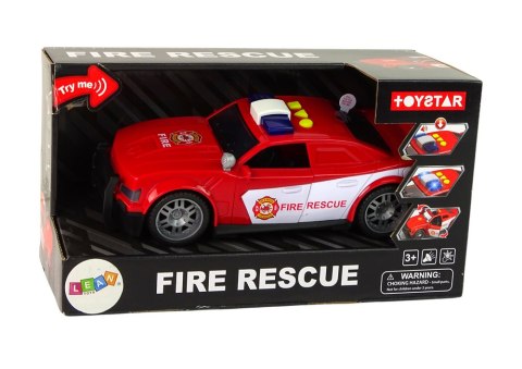 LEAN Toys Auto Straż Pożarna 1:14 Światła Dźwięki Czerwone LEAN Toys Auto Straż Pożarna 1:14 Światła Dźwięki Czerwone