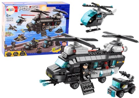 LEAN Toys Klocki Konstrukcyjne Służba Specjalna Policja 456 ele. Zestaw LEAN Toys Klocki Konstrukcyjne Służba Specjalna Policja 456 ele. Zestaw