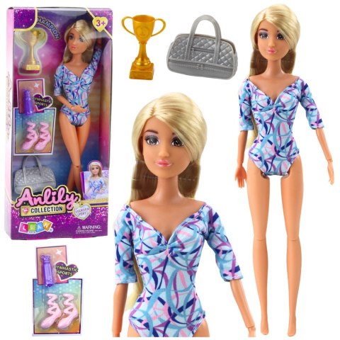 LEAN Toys Lalka Anlily Baletnica Ruchome Kończyny Akcesoria Buty Torba Bidon Puchar LEAN Toys Lalka Anlily Baletnica Ruchome Kończyny Akcesoria Buty Torba Bidon Puchar