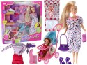 LEAN Toys Lalka Lucy W Ciąży Zestaw Akcesoria XXL