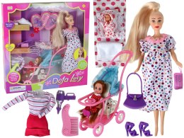 LEAN Toys Lalka Lucy W Ciąży Zestaw Akcesoria XXL