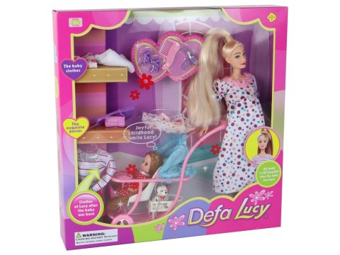 LEAN Toys Lalka Lucy W Ciąży Zestaw Akcesoria XXL LEAN Toys Lalka Lucy W Ciąży Zestaw Akcesoria XXL