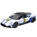 LEAN Toys Samochód Metalowy Sportowy Światła Dźwięki Napęd Biały 1:22