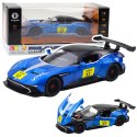 LEAN Toys Samochód Metalowy Sportowy Światła Dźwięki Napęd Niebieski 1:22