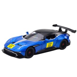 LEAN Toys Samochód Metalowy Sportowy Światła Dźwięki Napęd Niebieski 1:22