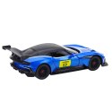 LEAN Toys Samochód Metalowy Sportowy Światła Dźwięki Napęd Niebieski 1:22