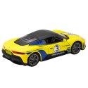 LEAN Toys Samochód Metalowy Sportowy Światła Dźwięki Napęd Żółty 1:22